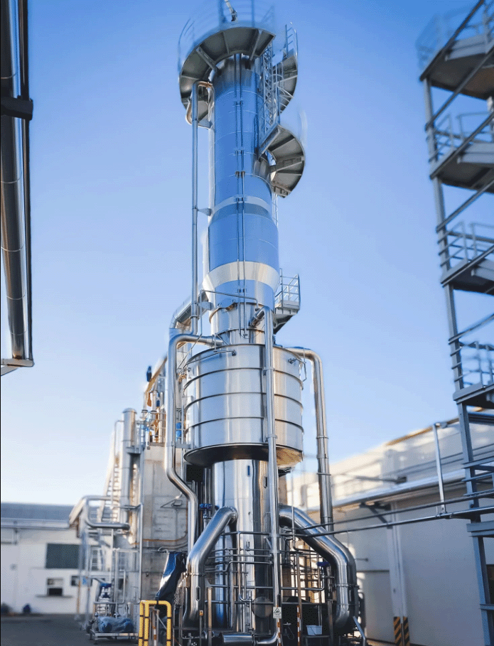 Mixflow fruit evaporator